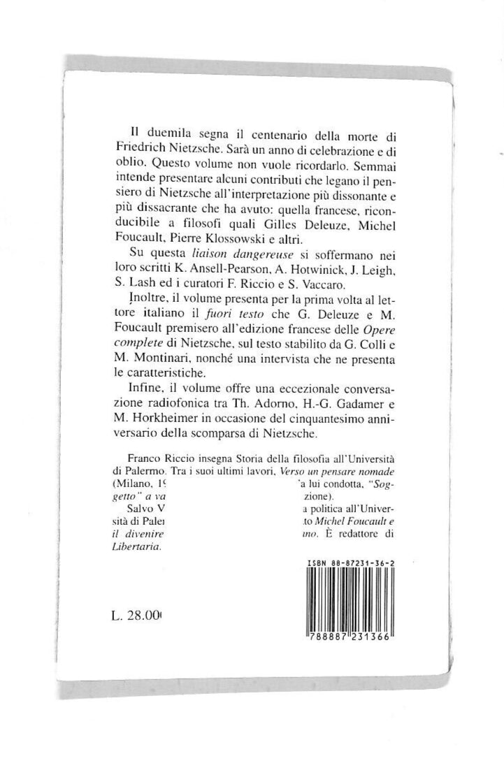 EBOND Nietzsche In Lingua Minore Libro LI011102