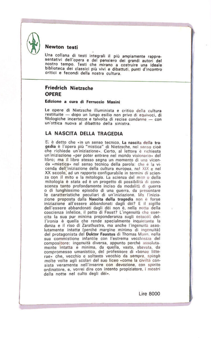 EBOND La Nascita Della Tragedia Libro LI011711