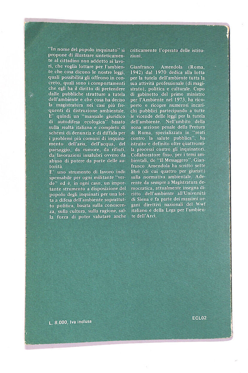EBOND In Nome Del Popolo Inquinato Libro LI011960