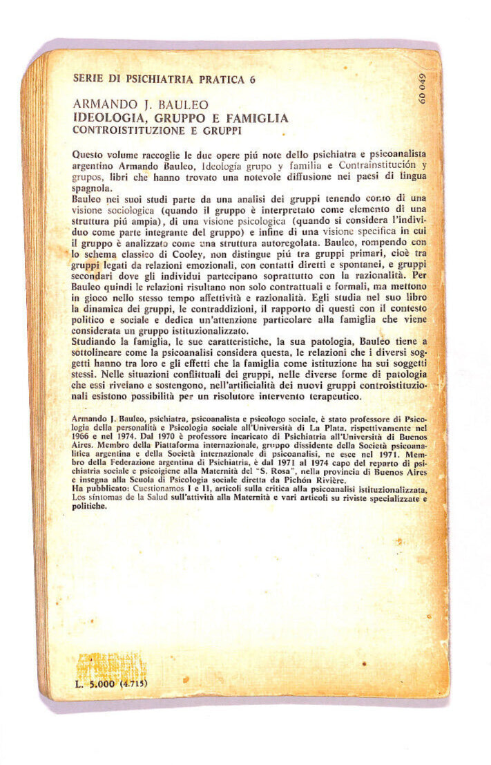 EBOND Ideologia, Gruppo e Famiglia Libro LI012162