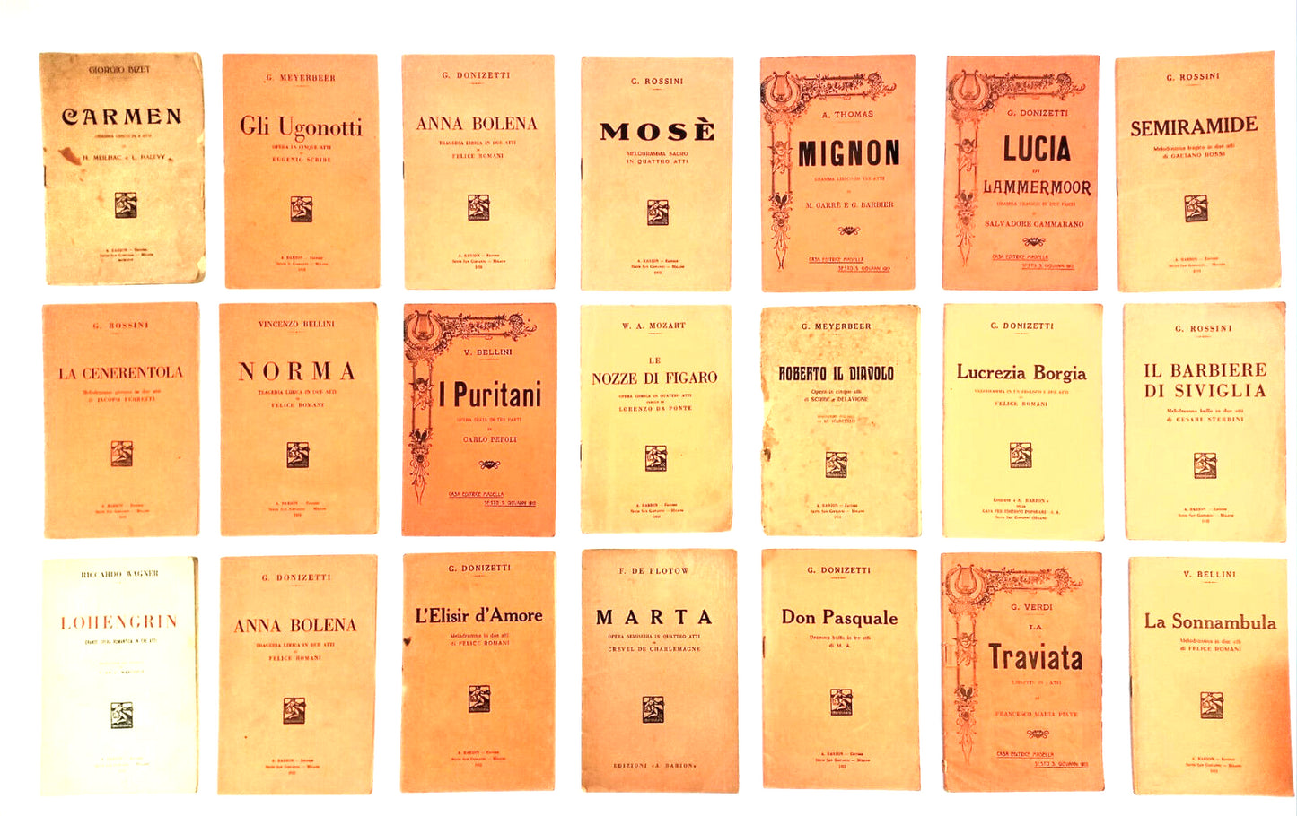 EBOND Lotto 21 Volumi A. Barion Editore 1931-1932 Libro LI012202