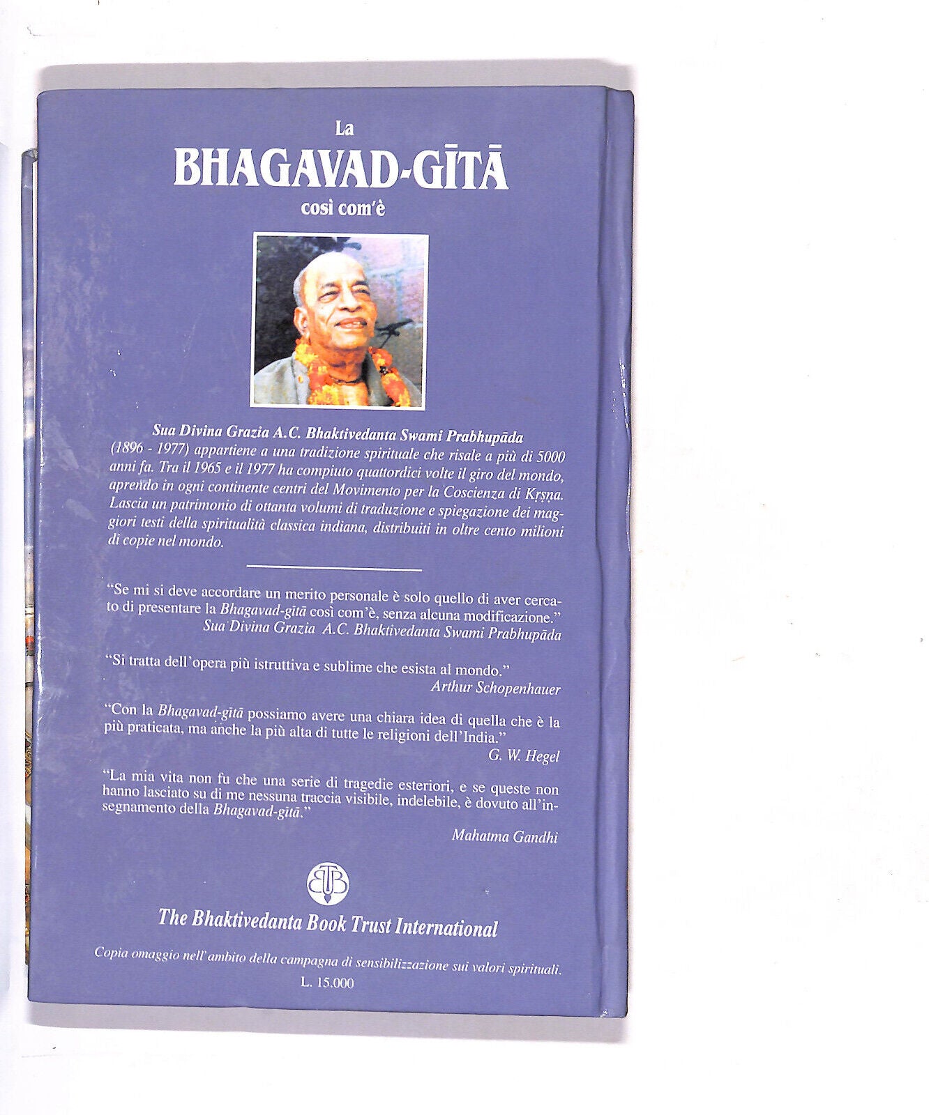 EBOND La Bhagavad-gita Cosi Com'e Libro LI012309