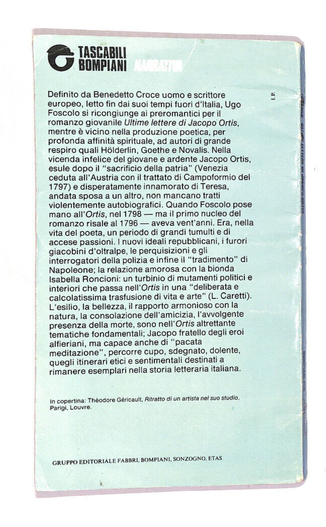 EBOND Ultime Lettere Di Jacopo Ortis Libro LI012560