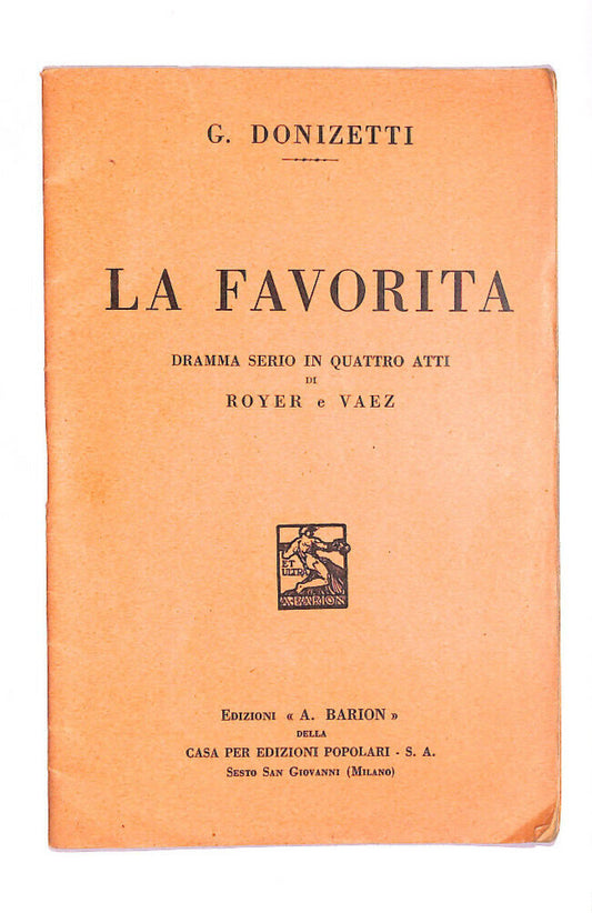 EBOND La Favorita Edizioni A. Barioni Libro LI013019