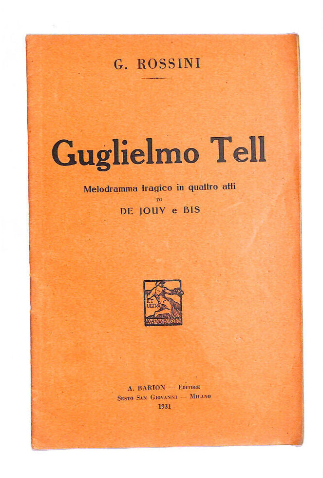 EBOND Guglielmo Tell Edizioni A. Barioni Libro LI013021