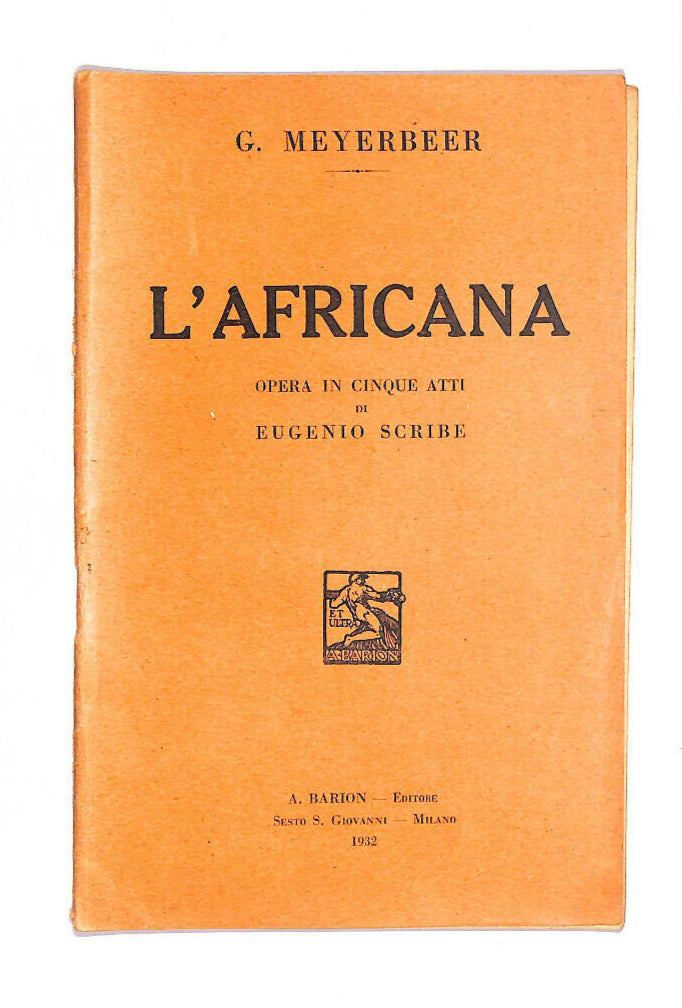 EBOND L'africana Edizioni A. Barioni Libro LI013054