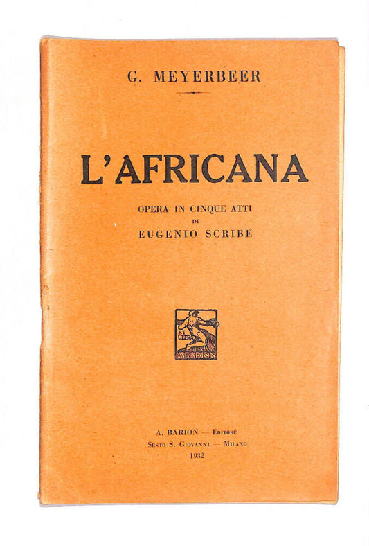 EBOND L'africana Edizioni A. Barioni Libro LI013054