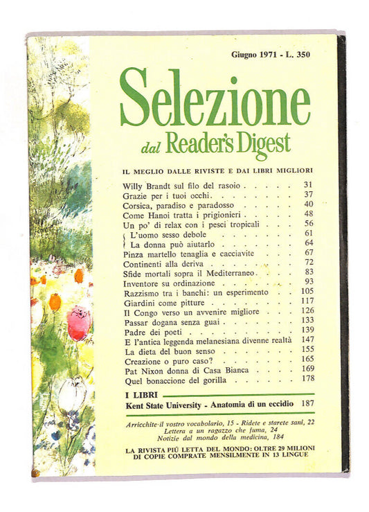 EBOND Selezione Del Reader's Digest 1971 Giugno Libro LI013059