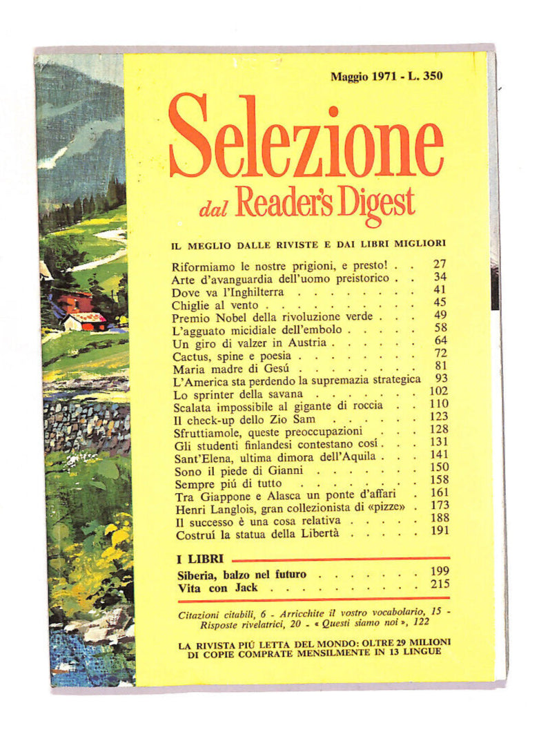 EBOND Selezione Del Reader's Digest 1971 Maggio Libro LI013060