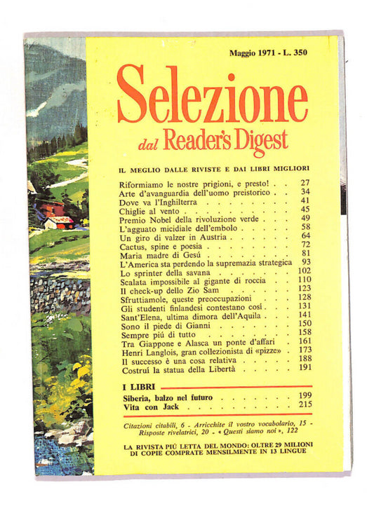 EBOND Selezione Del Reader's Digest 1971 Maggio Libro LI013060