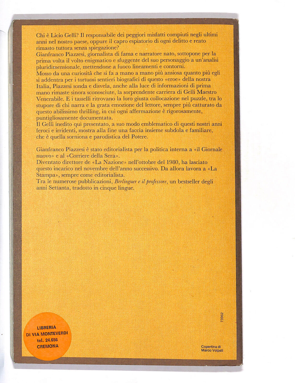 EBOND Gelli La Carriera Di Un Eroe Di Questa Italia Libro LI013259