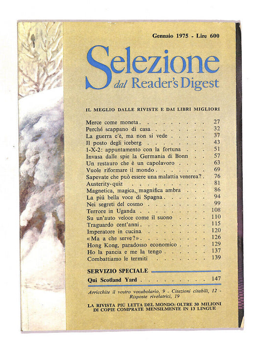 EBOND Selezione Del Reader's Digest 1975 Gennaio Libro LI013353