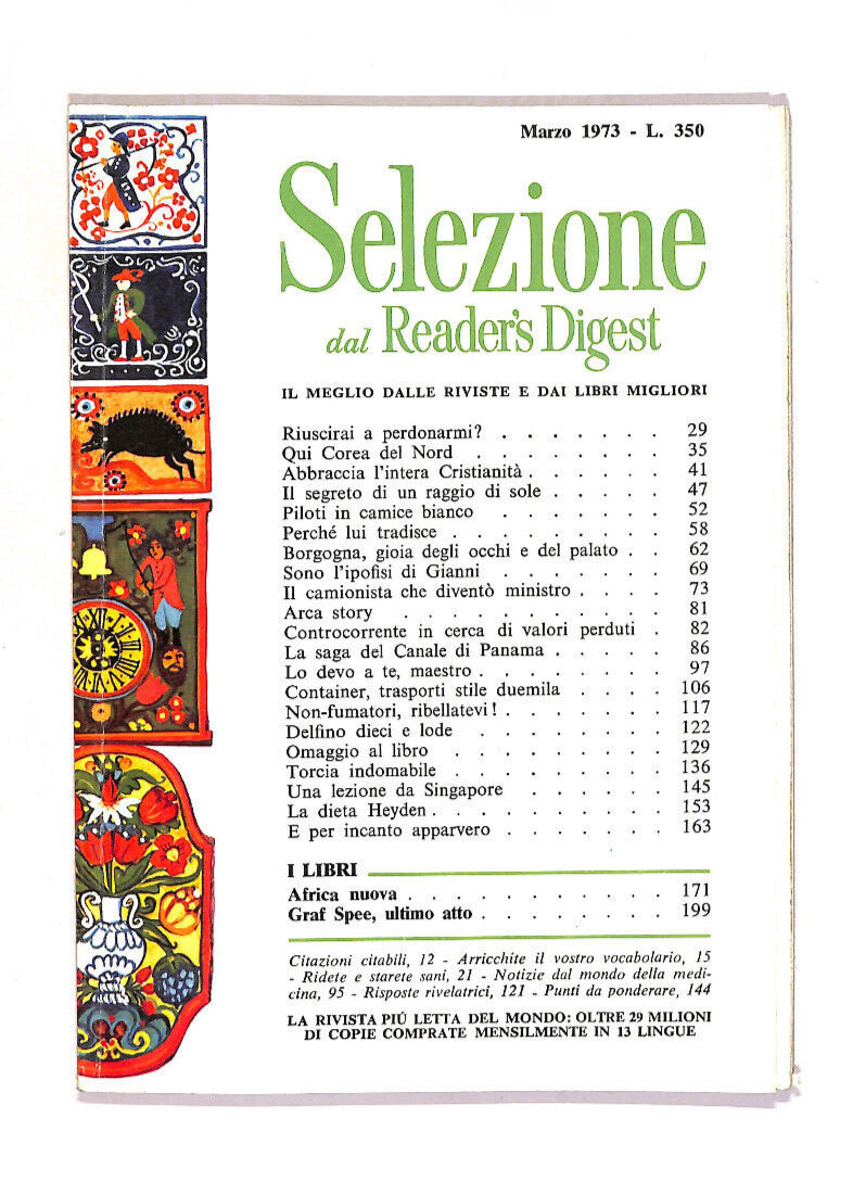 EBOND Selezione Del Reader's Digest 1973 Marzo Libro LI013357