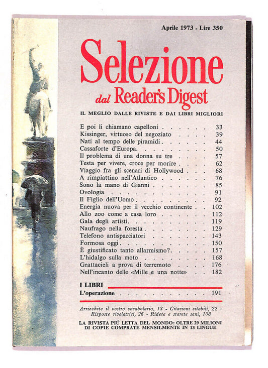 EBOND Selezione Dal Reader's Digest 1973 Aprile Libro LI013507