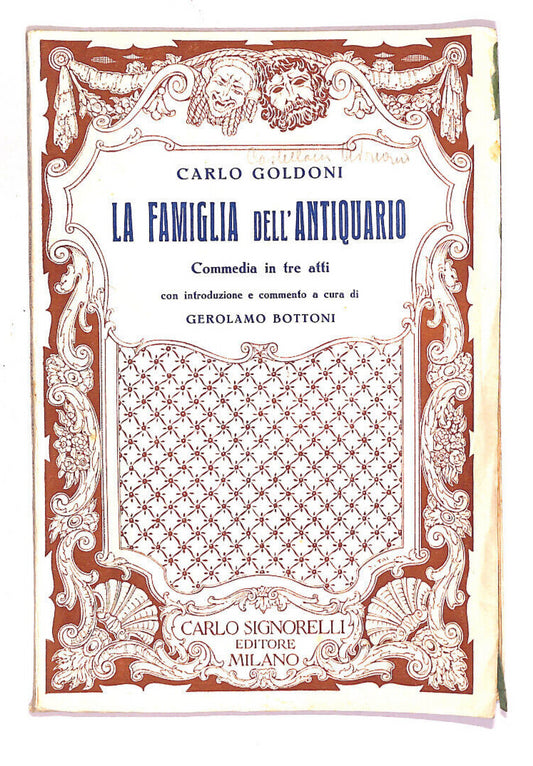 EBOND La Famiglia Dell'antiquario Di Carlo Goldoni Libro LI013512