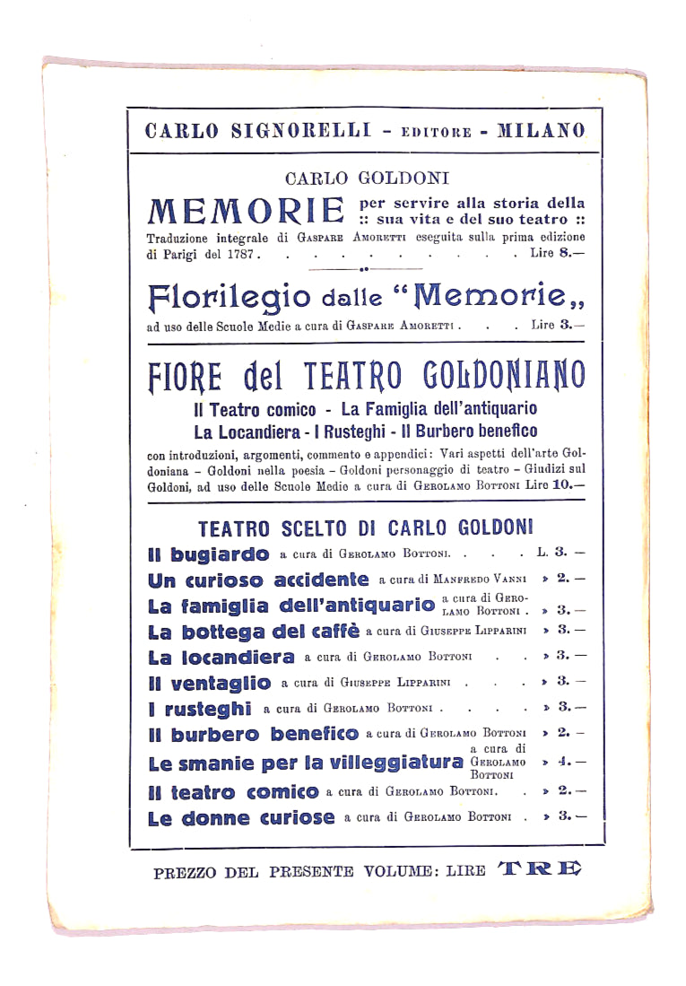 EBOND La Famiglia Dell'antiquario Di Carlo Goldoni Libro LI013512