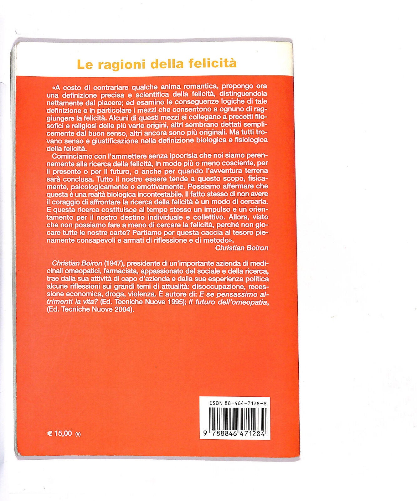 EBOND Le Ragioni Della Felicita Di Christian Boiron Libro LI013654