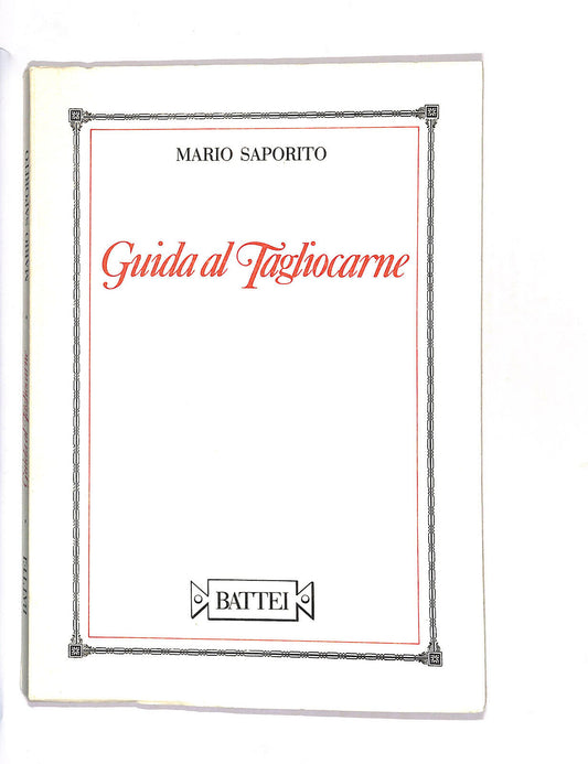 EBOND Guida Al Tagliocarne Di Mario Saporito Libro LI013665