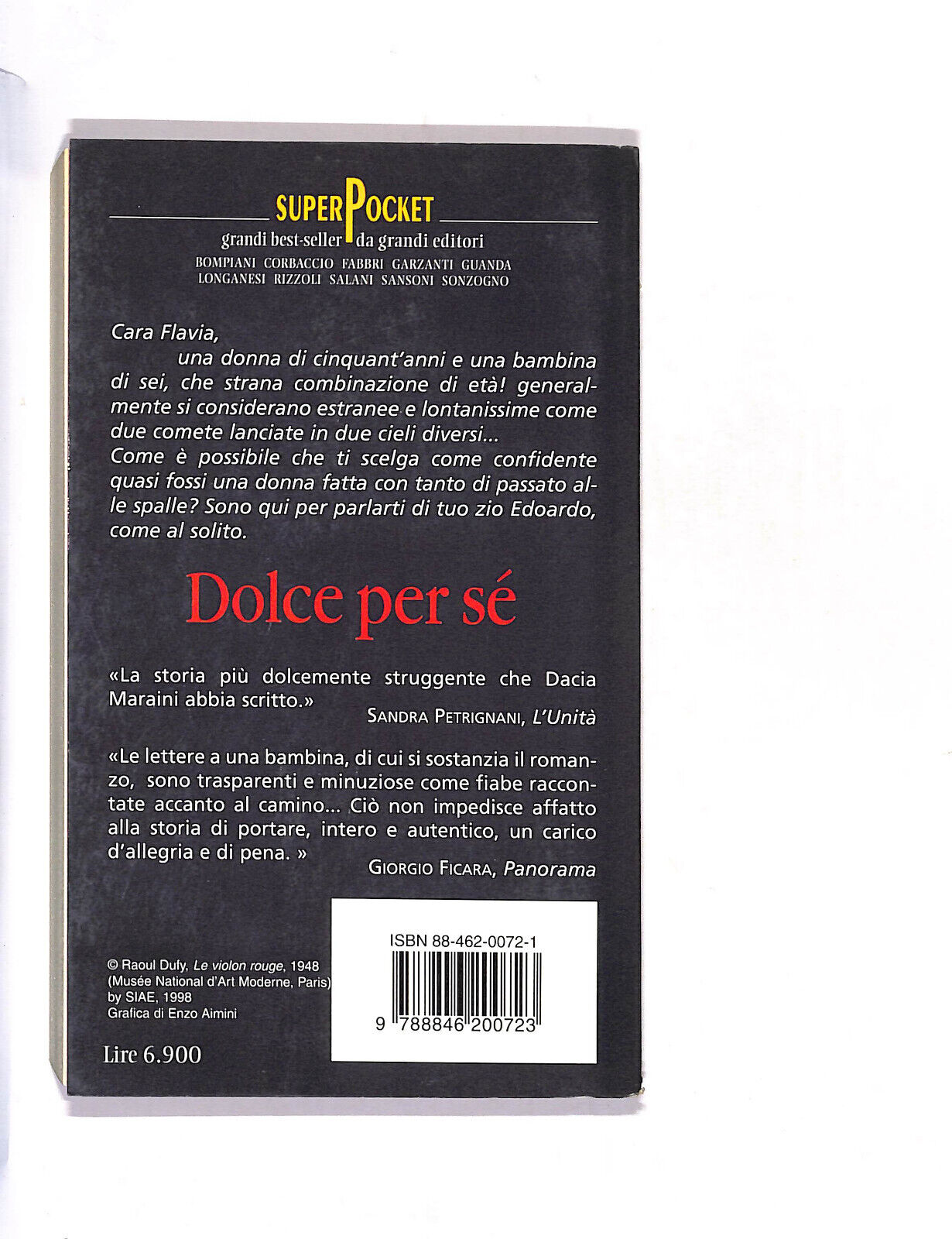 EBOND Dolce Per Se Di Dacia Maraini Libro LI013706