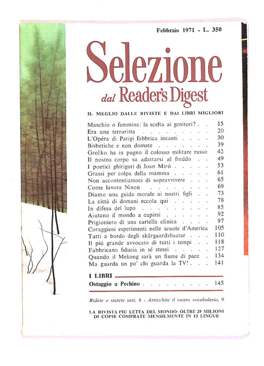 EBOND Selezione Del Reader's Digest 1971 Febbraio Libro LI013863