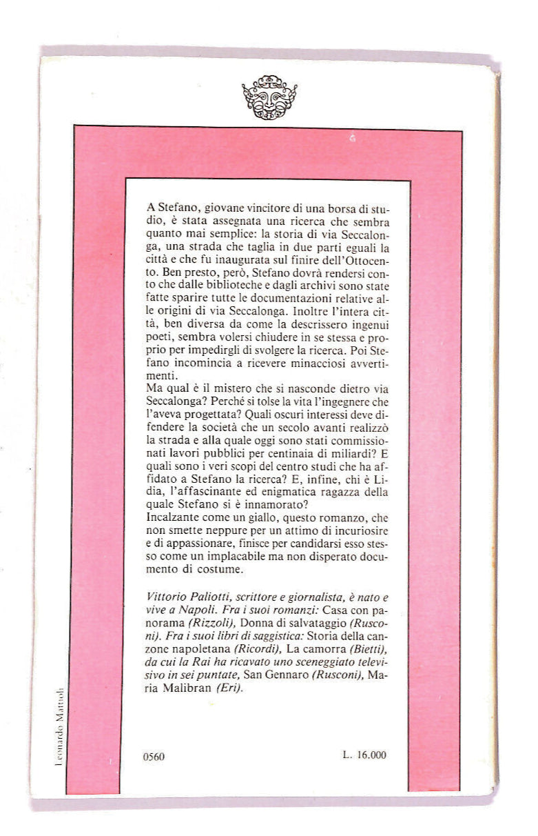 EBOND La Strada Delle Maschere Di Paliotti Vittorio Libro LI013905