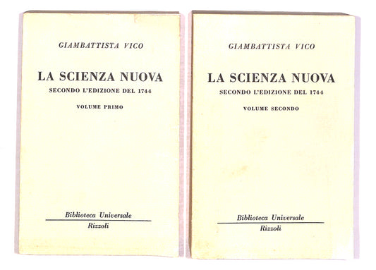 EBOND La Scienza Nuova Di Giambattista Vico Vol 1 e 2 Libro LI014010