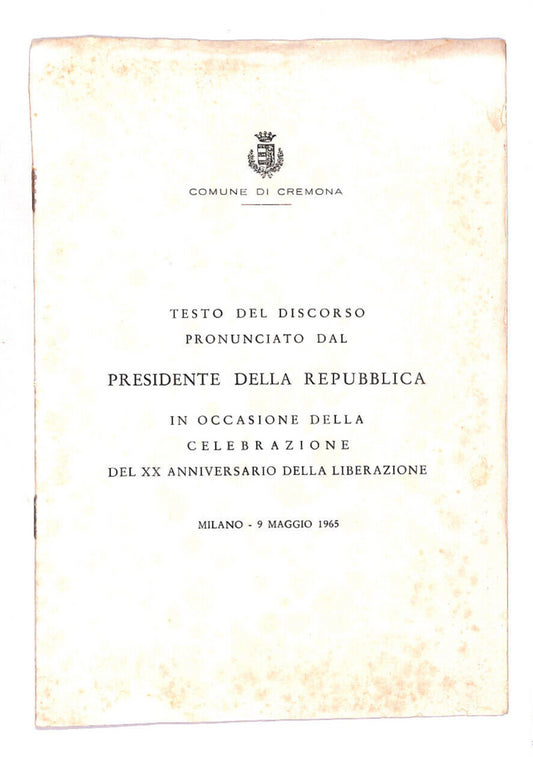 EBOND Testo Del Discorso Pronunciato Dal Presidente Della Repub.. Libro LI014057