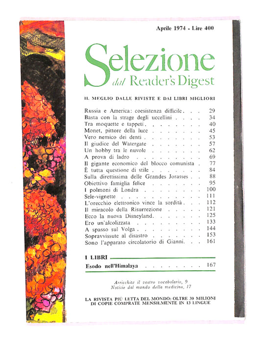 EBOND Selezione Del Reader's Digest 1974 Aprile Libro LI014065