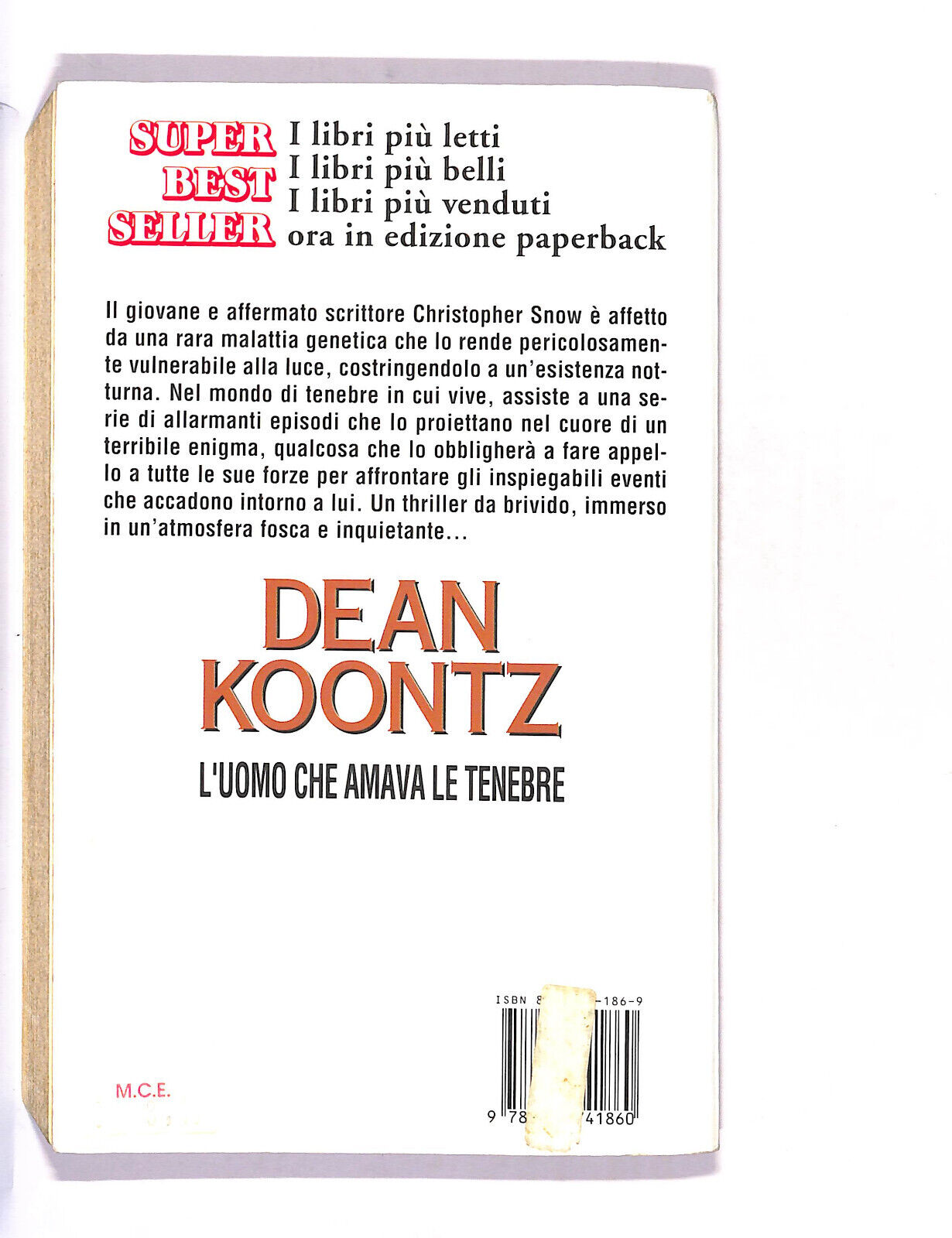 EBOND L'uomo Che Amava Le Tenebre Di Dean Koontz Libro LI014212