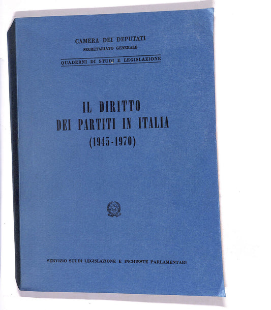 EBOND Il Diritto Dei Partiti In Italia 1915-1970 Libro LI014257