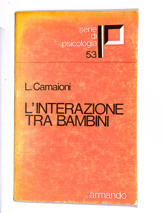 EBOND L'interazione Tra Bambini Di L. Camaioni Libro LI014303