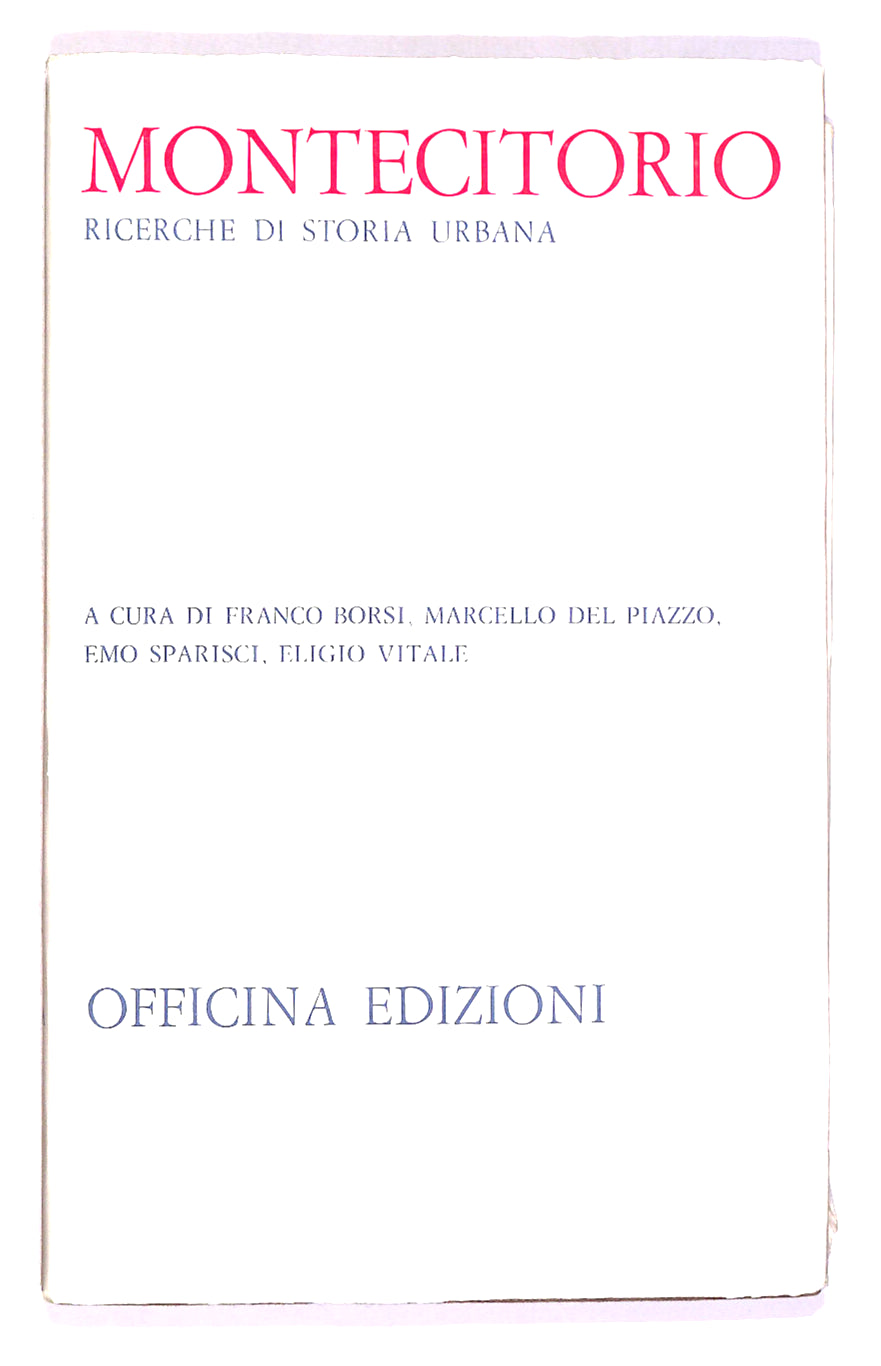 EBOND Montecitorio Ricerche Di Storia Urbana Libro LI014804