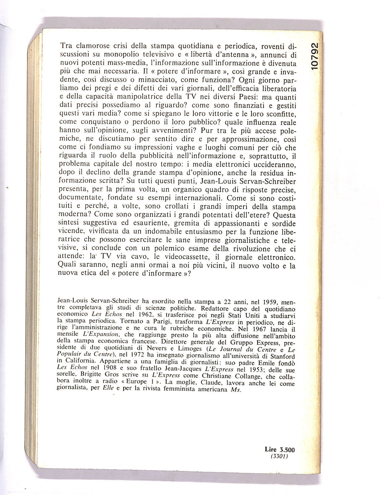 EBOND Il Potere D'informare Di Jean-louis e Servan-schreiber Libro LI014902