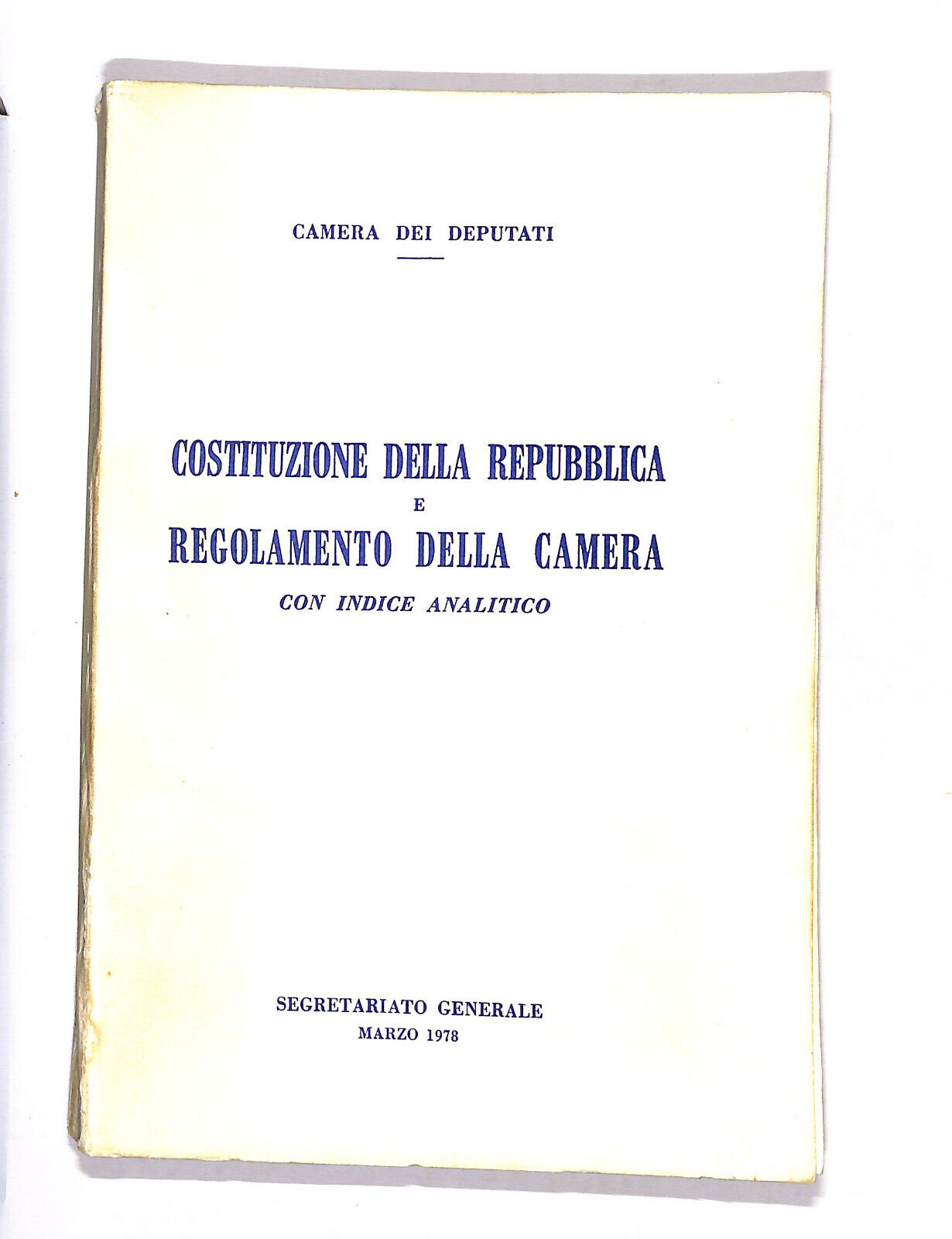 EBOND Costituzione Della Repubblica e Regolamento Della Camera Libro LI015001