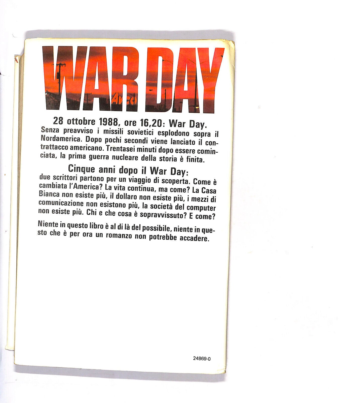 EBOND War Day Il Giorno Della Guerra Di W. Strieber e J. Kunetka Libro LI015026