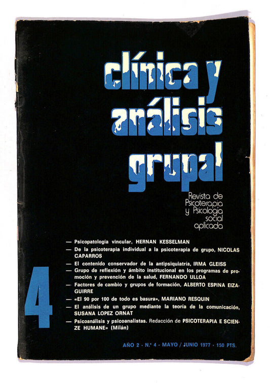 EBOND Clinica y Analisis Grupal N.4 Mayo 1977 Libro LI015059