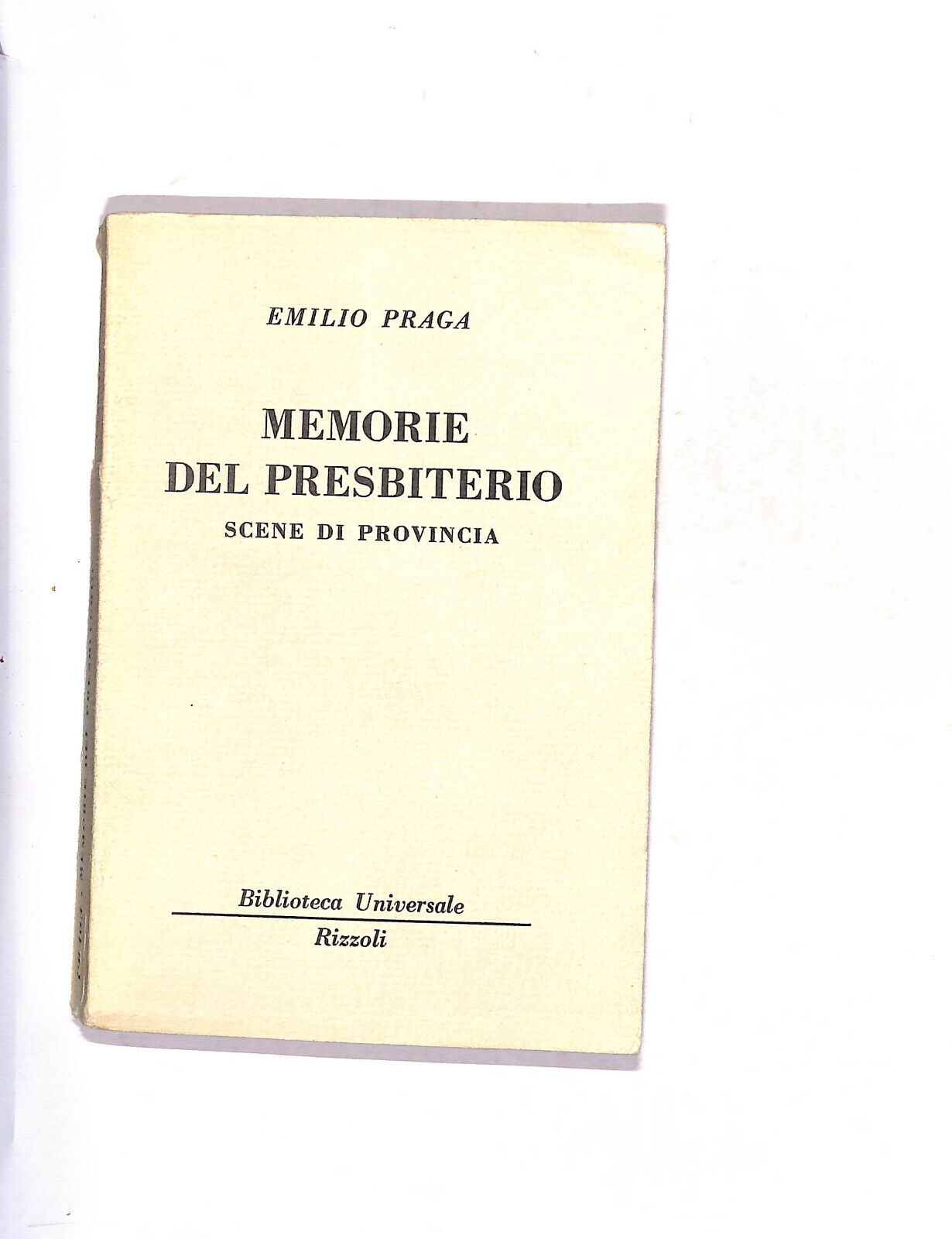 EBOND Memorie Del Presbiterio Scene Di Provincia Emilio Praga Libro LI015112