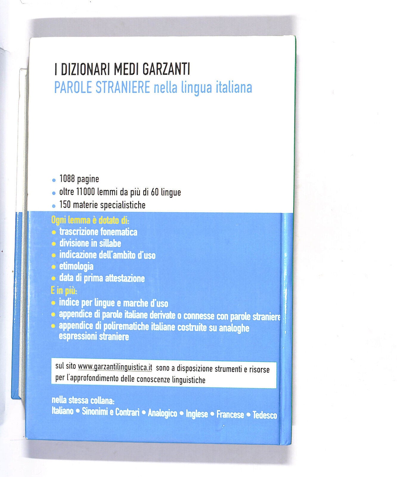 EBOND Dizionario Parole Straniere Nella Lingua Italiano Grazanti Libro LI015211