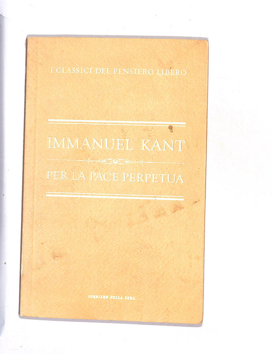 EBOND Per La Pace Perpetua Immanuel Kant Libro LI015607