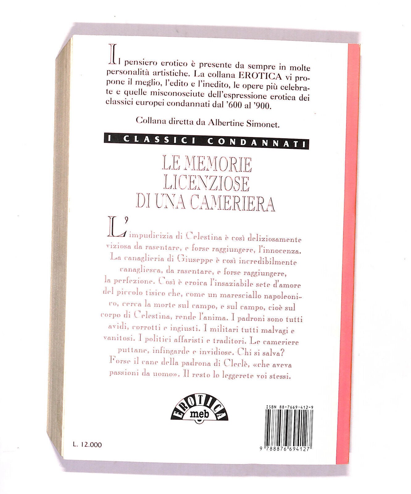 EBOND Le Memorie Licenziose Di Una Cameriera Libro LI016116