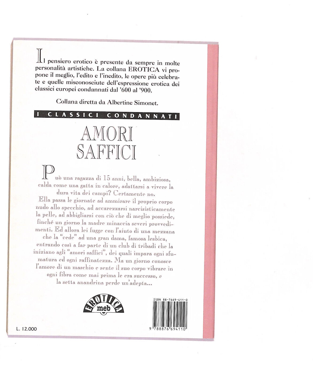 EBOND I Classici Condannati Amori Saffici P.de Mairobert Libro LI016163