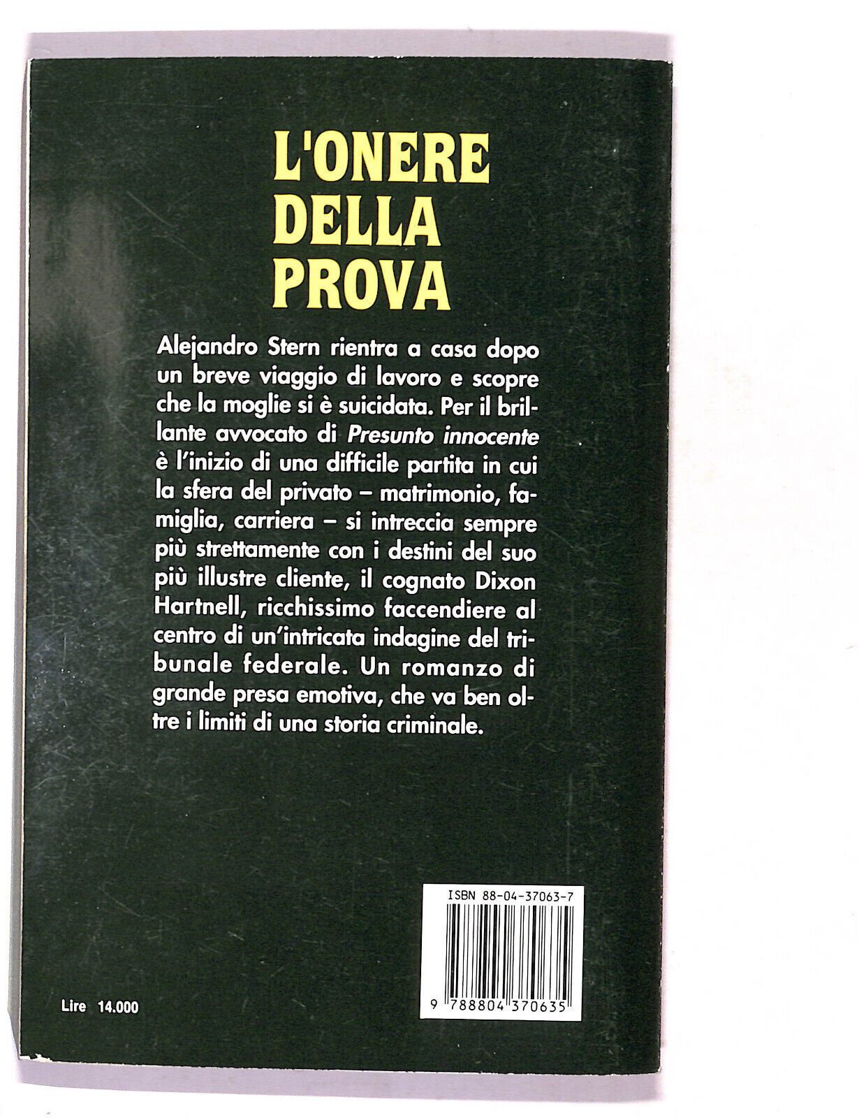 EBOND L'onore Della Prova Scott Turow Libro LI016412