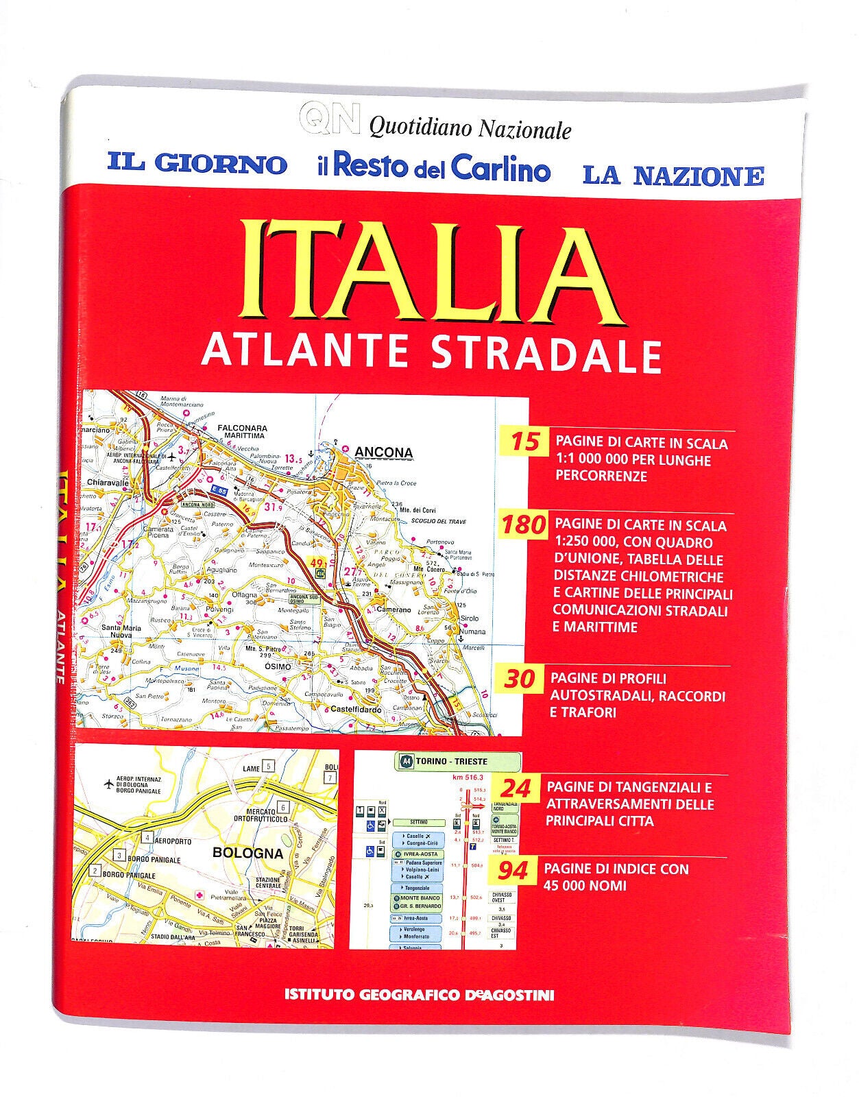 EBOND Italia Atlante Stradale Istituto Geografico Deagostini 2001 Libro LI017449