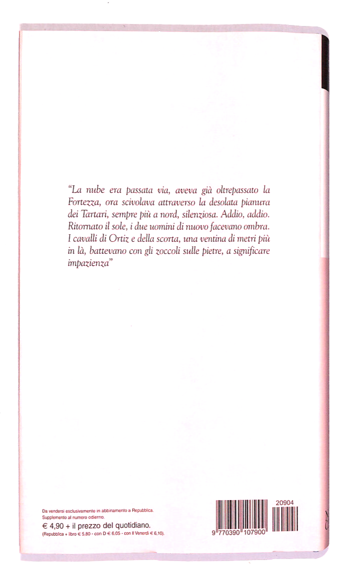 EBOND Il Deserto Dei Tartari Biblioteca Repubblica N. 34 Libro LI017713