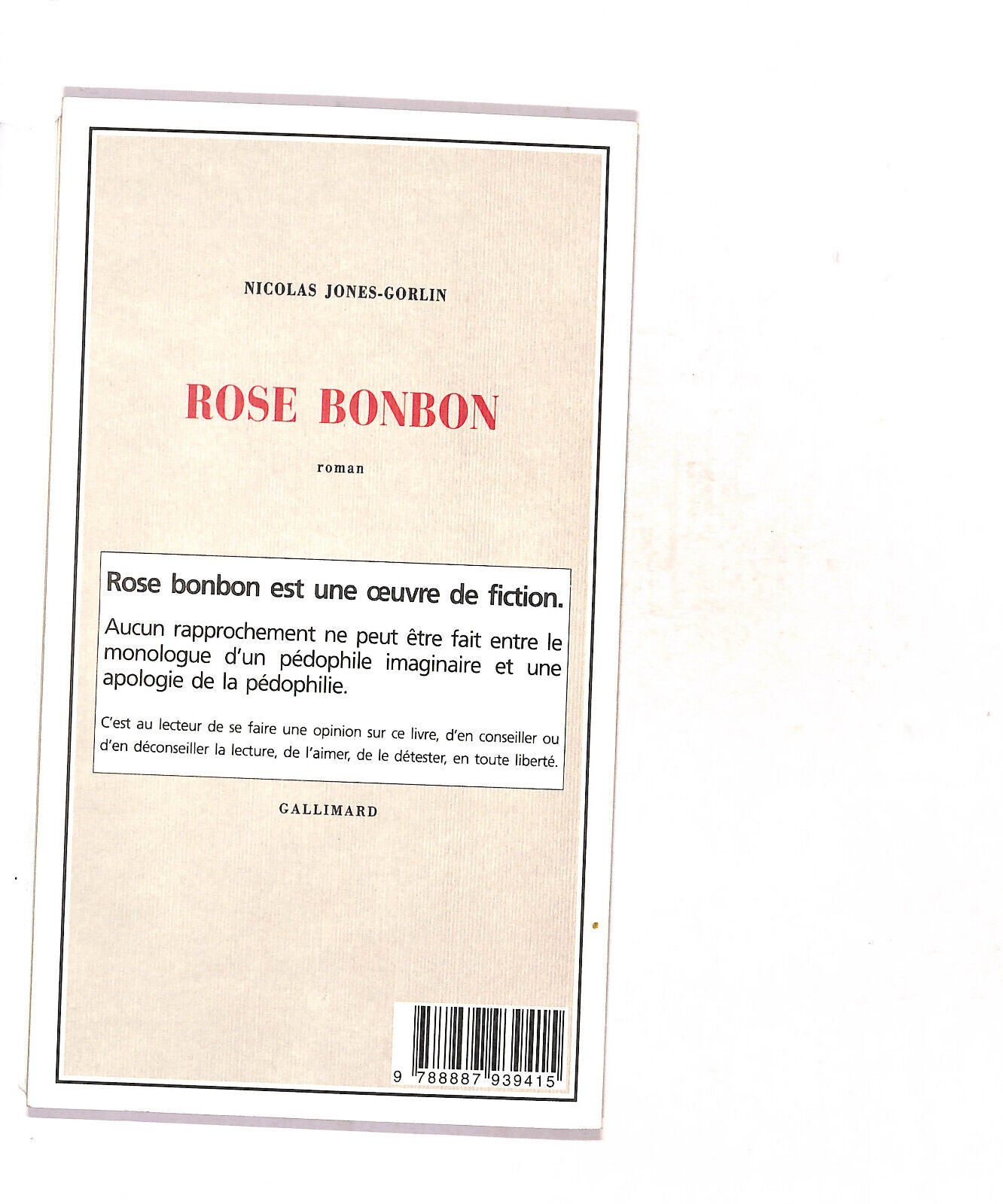 EBOND Rose Bonbon Di Nicolas Jones-gorlin Libro LI018100