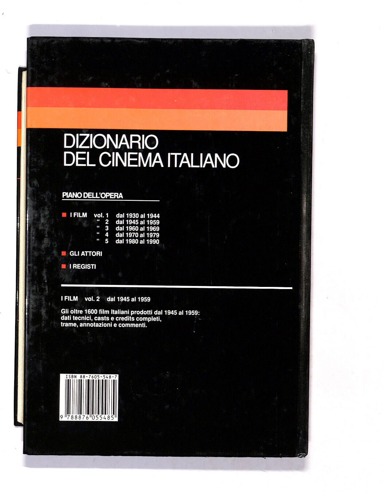 EBOND Dizionario Del Cinema Italiano i Film Vol.2 1945/1959 Libro LI018504