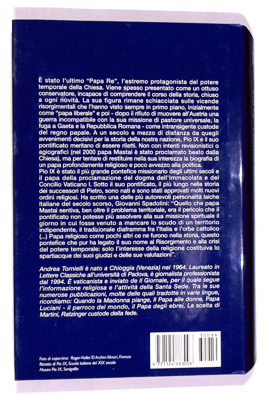 EBOND Pio Ix Di Andrea Tornielli Il Giornale N.19 Libro LI018552
