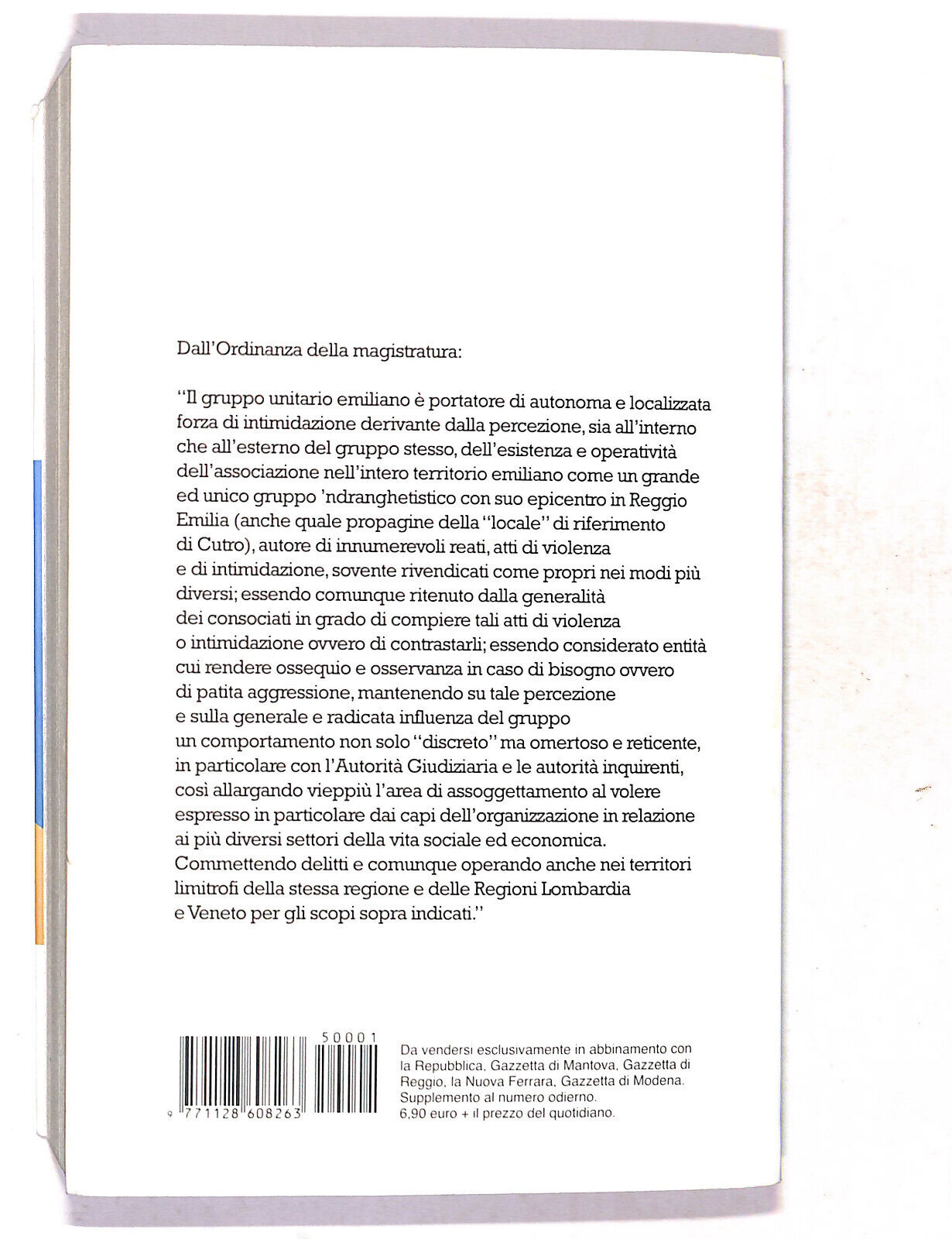 EBOND 'ndrangheta All'emiliana La Repubblica Libro LI018859