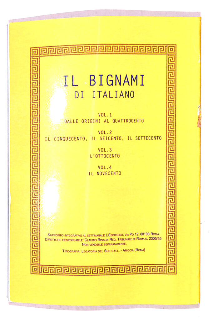 EBOND Il Bignani Di Italiano Vol 2 Libro LI019104