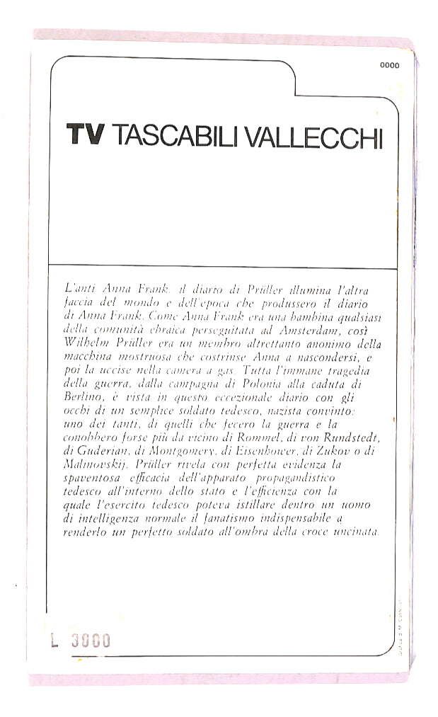 EBOND Diaro Di Un Soldato Tedesco 1939-1945 Di Wilhelm Pruller Libro LI019115